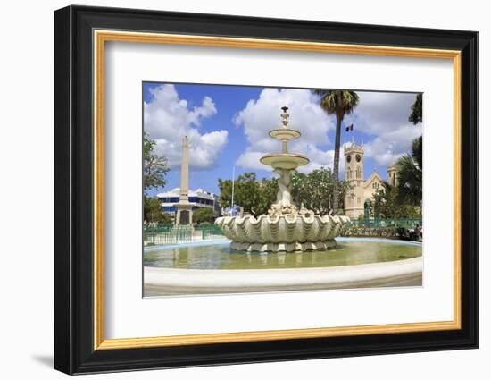 Fountain in National Heroes Square, Bridgetown, Barbados, West Indies, Caribbean, Central America-Richard Cummins-Framed Photographic Print