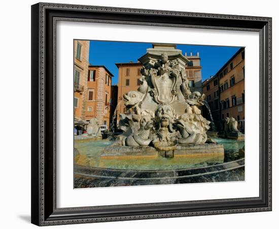 Fountain in Piazza Della Rotonda-Leonardo da Vinci-Framed Photographic Print