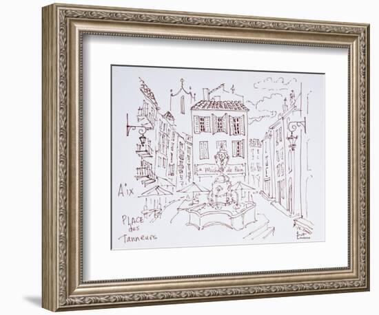 Fountain in Place des Tanneurs, Aix en Provence, France-Richard Lawrence-Framed Photographic Print