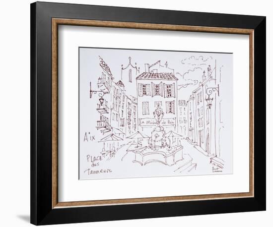 Fountain in Place des Tanneurs, Aix en Provence, France-Richard Lawrence-Framed Photographic Print