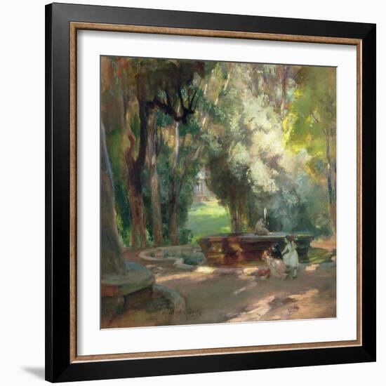 Fountain in the Borghese Gardens-Charles Hodge Mackie-Framed Giclee Print