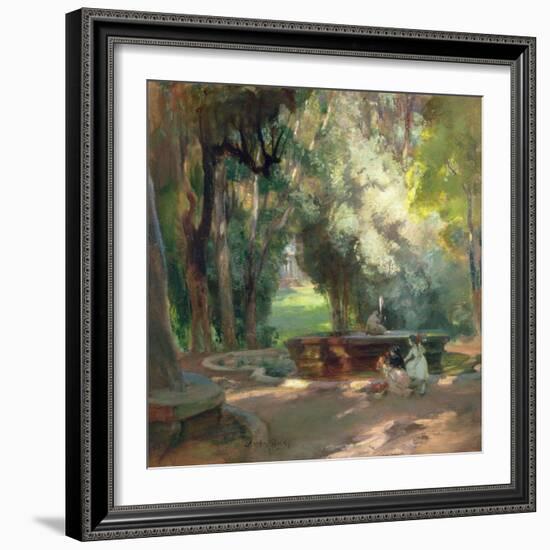 Fountain in the Borghese Gardens-Charles Hodge Mackie-Framed Giclee Print