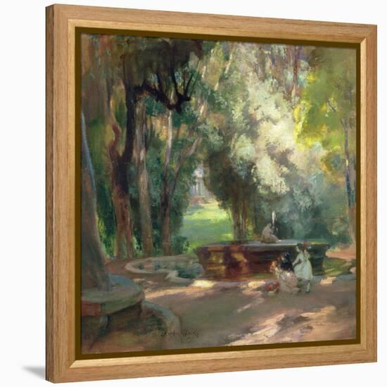 Fountain in the Borghese Gardens-Charles Hodge Mackie-Framed Premier Image Canvas