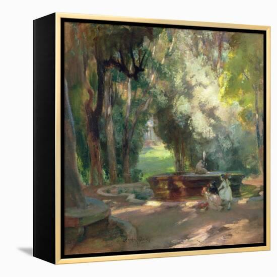 Fountain in the Borghese Gardens-Charles Hodge Mackie-Framed Premier Image Canvas