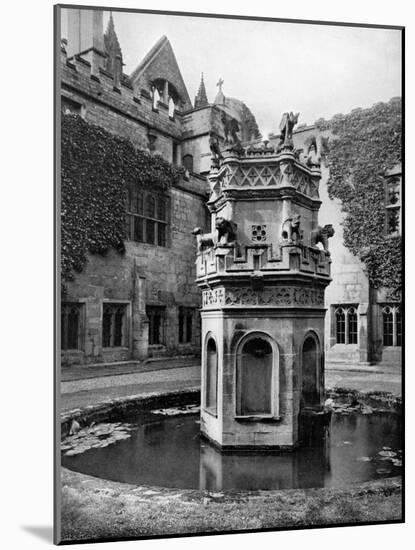 Fountain in the Cloisters of Newstead Abbey, Nottingham, 1902-1903-Richard Keene-Mounted Giclee Print