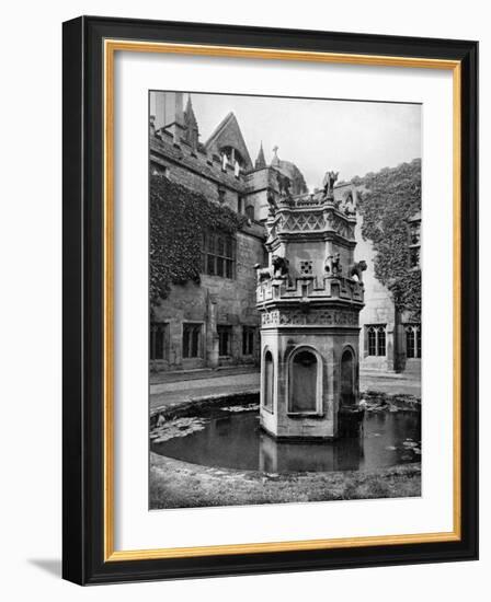 Fountain in the Cloisters of Newstead Abbey, Nottingham, 1902-1903-Richard Keene-Framed Giclee Print