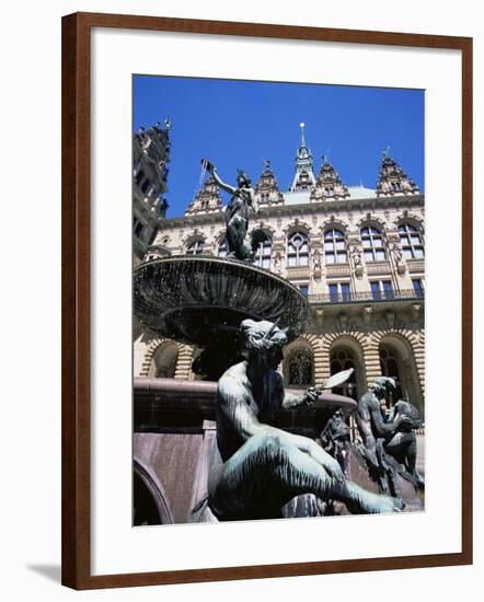 Fountain in the Courtyard of the Hamburg City Hall, Hamburg, Germany, Europe-Yadid Levy-Framed Photographic Print