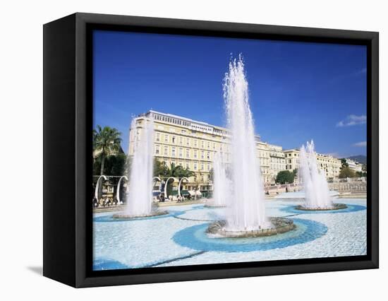 Fountain in the Espace Massena, Nice, Alpes-Maritimes, Provence, France-Ruth Tomlinson-Framed Premier Image Canvas