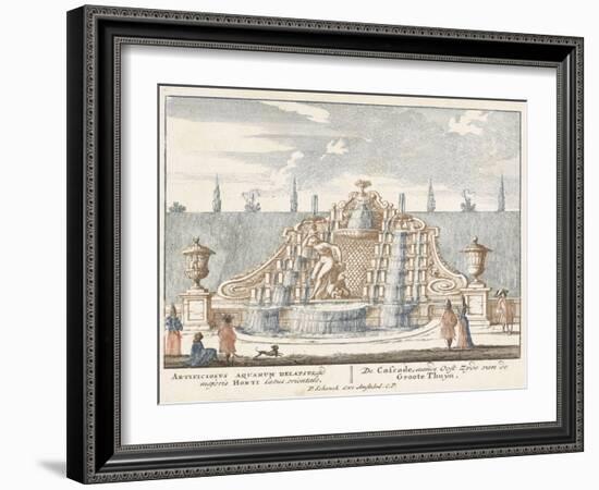 Fountain in the garden of Het Loo Palace, 1694-97-Jan I van Call-Framed Giclee Print