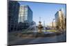 Fountain in the Odori Park, downtown Sapporo at sunset, Hokkaido, Japan, Asia-Michael Runkel-Mounted Photographic Print