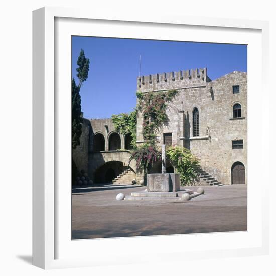 Fountain in the Old Town and Palace of Armeria, 14th Century-Roger de Pins-Framed Photographic Print