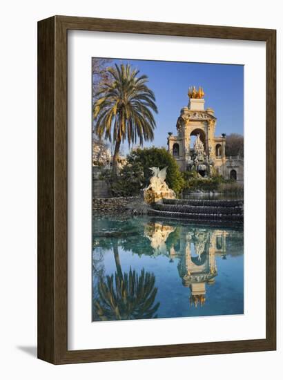 Fountain in the Parc de la Ciutadella in Barcelona, Catalonia, Spain-null-Framed Art Print