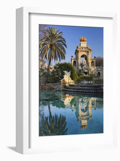 Fountain in the Parc de la Ciutadella in Barcelona, Catalonia, Spain-null-Framed Art Print