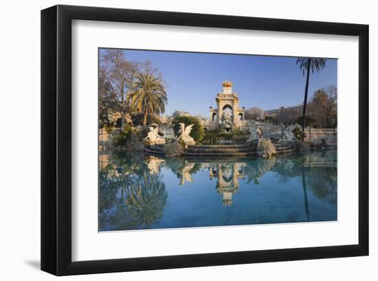 Fountain in the Parc de la Ciutadella in Barcelona, Catalonia, Spain-null-Framed Art Print