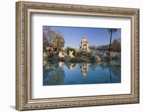 Fountain in the Parc de la Ciutadella in Barcelona, Catalonia, Spain-null-Framed Art Print