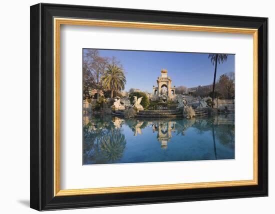 Fountain in the Parc de la Ciutadella in Barcelona, Catalonia, Spain-null-Framed Art Print