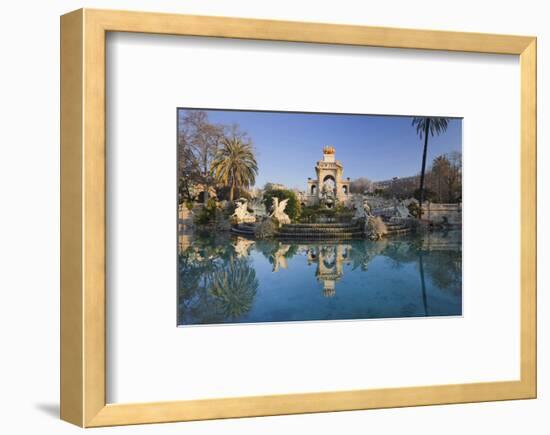 Fountain in the Parc de la Ciutadella in Barcelona, Catalonia, Spain-null-Framed Art Print