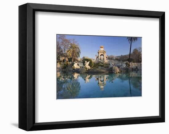 Fountain in the Parc de la Ciutadella in Barcelona, Catalonia, Spain-null-Framed Art Print