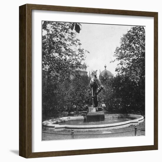 Fountain, Munich, Germany, C1900-Wurthle & Sons-Framed Photographic Print