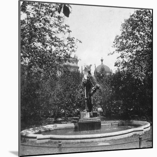 Fountain, Munich, Germany, C1900-Wurthle & Sons-Mounted Photographic Print