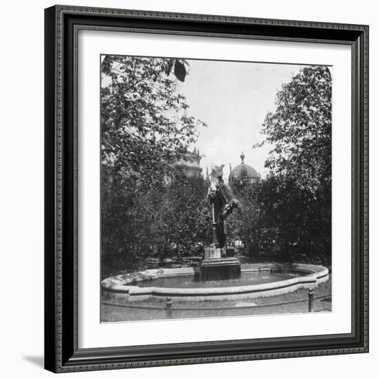 Fountain, Munich, Germany, C1900-Wurthle & Sons-Framed Photographic Print