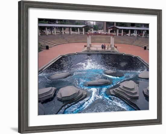 Fountain near the Old State Capitol Building, St. Louis, Missouri, USA-Connie Ricca-Framed Photographic Print