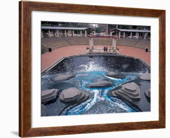 Fountain near the Old State Capitol Building, St. Louis, Missouri, USA-Connie Ricca-Framed Photographic Print