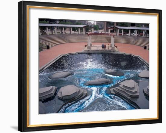 Fountain near the Old State Capitol Building, St. Louis, Missouri, USA-Connie Ricca-Framed Photographic Print