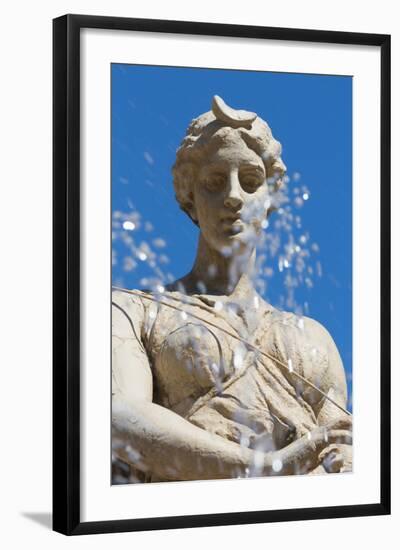 Fountain of Diana on the Tiny Island of Ortygia, Syracuse, Sicily, Italy, Europe-Martin Child-Framed Photographic Print