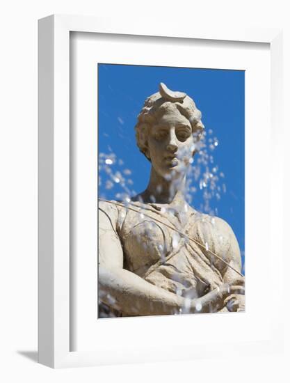 Fountain of Diana on the Tiny Island of Ortygia, Syracuse, Sicily, Italy, Europe-Martin Child-Framed Photographic Print