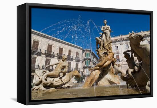 Fountain of Diana on the Tiny Island of Ortygia, UNESCO World Heritage Site, Syracuse-Martin Child-Framed Premier Image Canvas