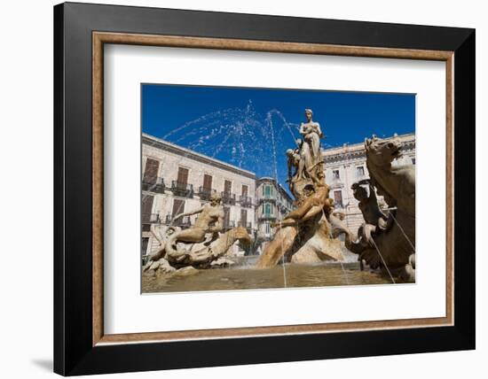 Fountain of Diana on the Tiny Island of Ortygia, UNESCO World Heritage Site, Syracuse-Martin Child-Framed Photographic Print
