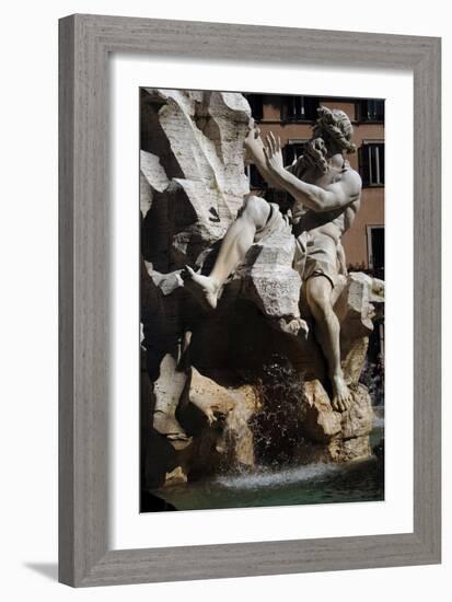 Fountain of Four Rivers, 1651-Gian Lorenzo Bernini-Framed Giclee Print