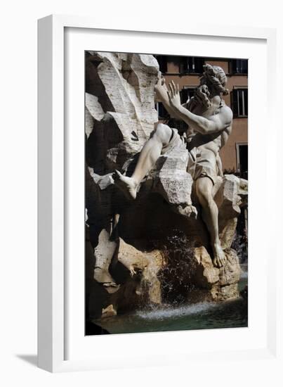 Fountain of Four Rivers, 1651-Gian Lorenzo Bernini-Framed Giclee Print