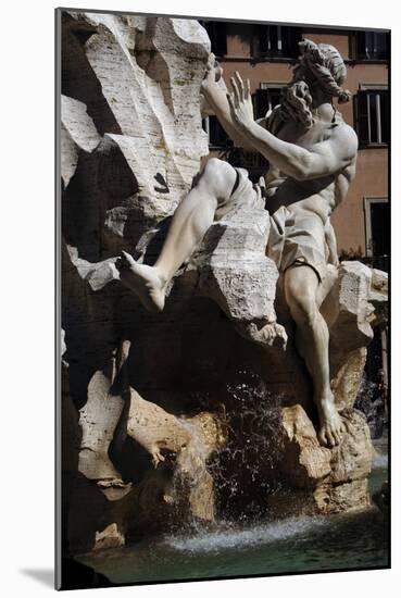 Fountain of Four Rivers, 1651-Gian Lorenzo Bernini-Mounted Giclee Print