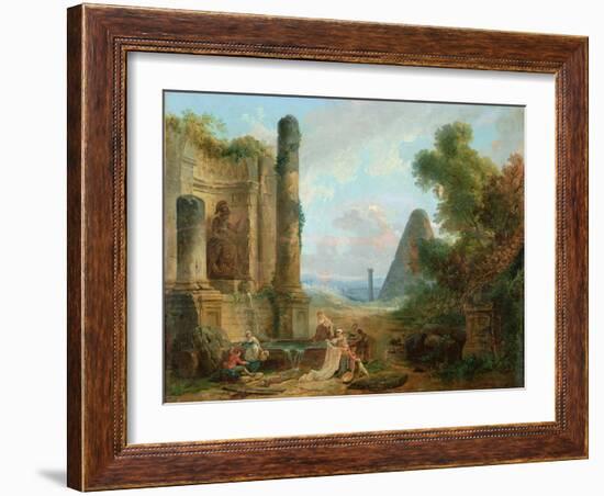 Fountain of Minerva, Rome, 1772-Hubert Robert-Framed Giclee Print