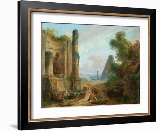 Fountain of Minerva, Rome, 1772-Hubert Robert-Framed Giclee Print