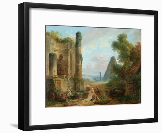 Fountain of Minerva, Rome, 1772-Hubert Robert-Framed Giclee Print