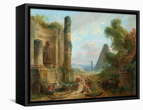 Fountain of Minerva, Rome, 1772-Hubert Robert-Framed Premier Image Canvas