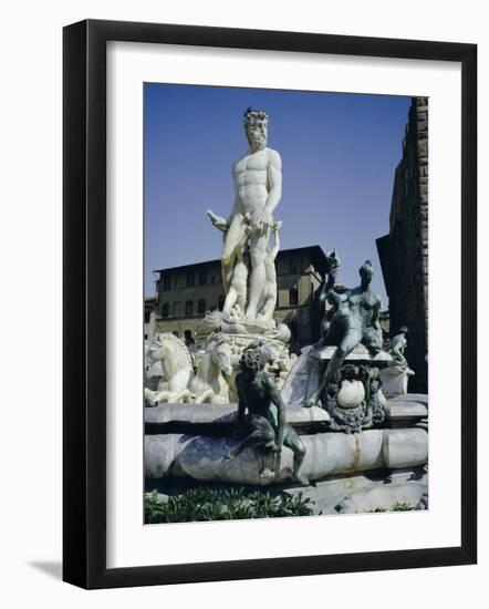 Fountain of Neptune Dating from 1576, in the Piazza Della Signora, Florence, Tuscany, Italy-Desmond Harney-Framed Photographic Print