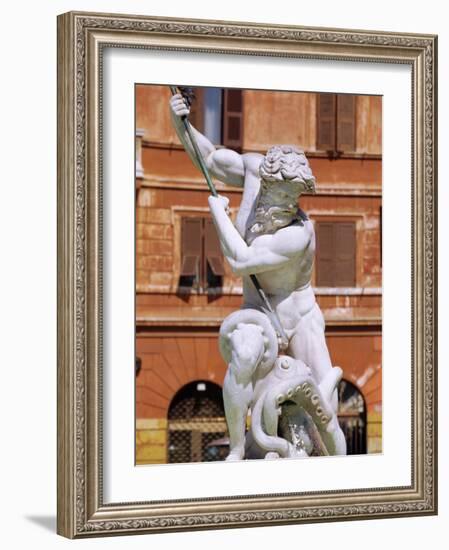 Fountain of Neptune, Piazza Navona, Rome, Lazio, Italy-John Miller-Framed Photographic Print