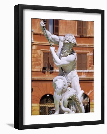 Fountain of Neptune, Piazza Navona, Rome, Lazio, Italy-John Miller-Framed Photographic Print