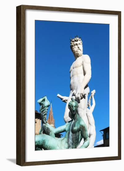 Fountain of Neptune, Piazza Signoria, Firenze, Tuscany, Italy-Nico Tondini-Framed Photographic Print