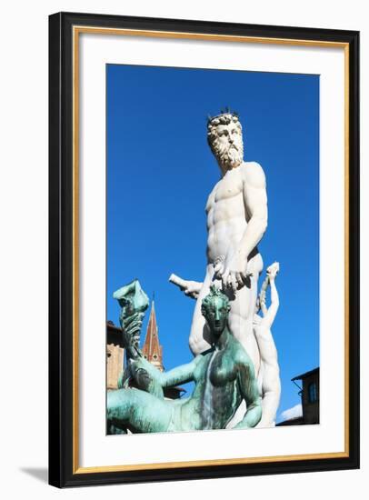 Fountain of Neptune, Piazza Signoria, Firenze, Tuscany, Italy-Nico Tondini-Framed Photographic Print