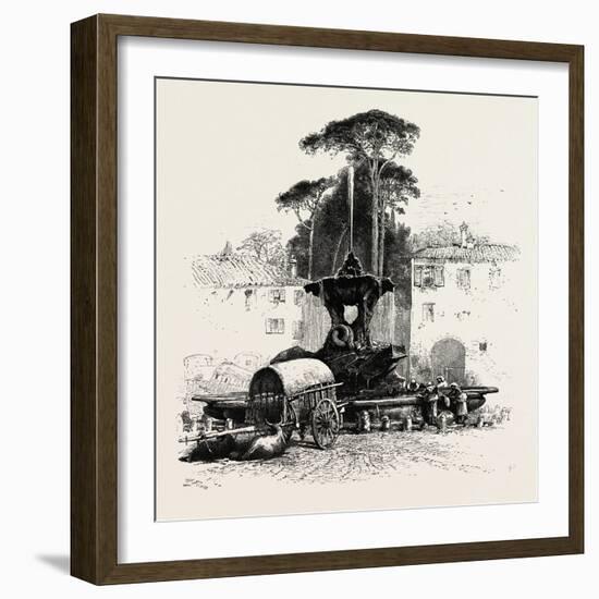 Fountain of Neptune, Rome and its Environs, Italy, 19th Century-null-Framed Giclee Print