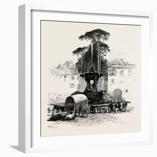 Fountain of Neptune, Rome and its Environs, Italy, 19th Century-null-Framed Giclee Print