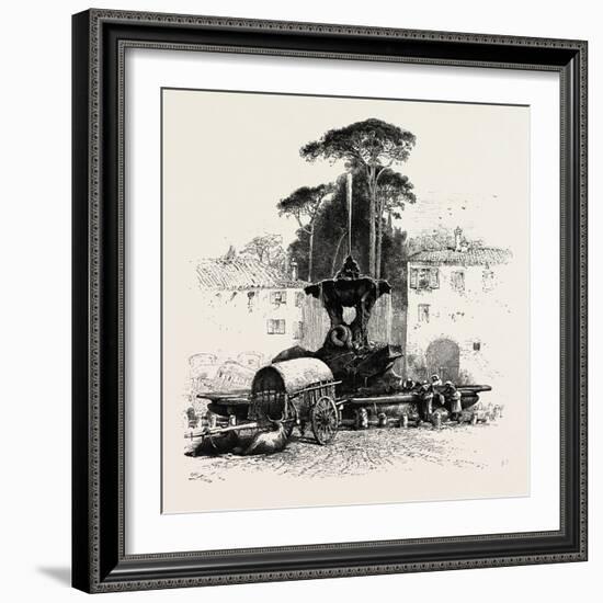 Fountain of Neptune, Rome and its Environs, Italy, 19th Century-null-Framed Giclee Print