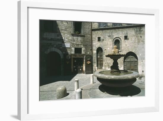 Fountain of the Mad and Bargello Palace-null-Framed Giclee Print