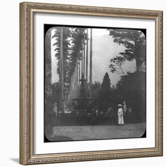 Fountain of the Muses, Rio De Janeiro Botanical Garden, Brazil, Late 19th or Early 20th Century-null-Framed Photographic Print