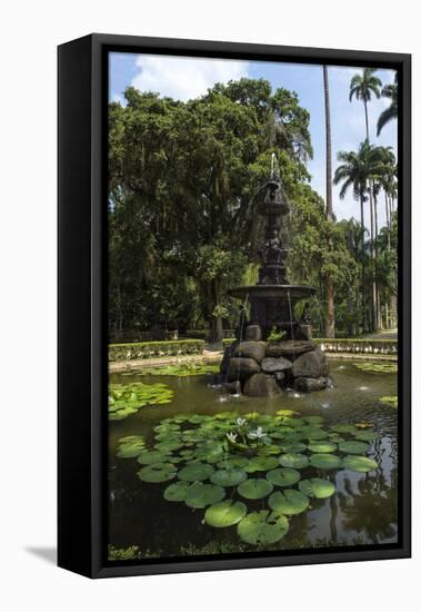 Fountain of the Muses, Rio De Janeiro Botanical Gardens, Rio De Janeiro, Brazil, South America-Gabrielle and Michael Therin-Weise-Framed Premier Image Canvas